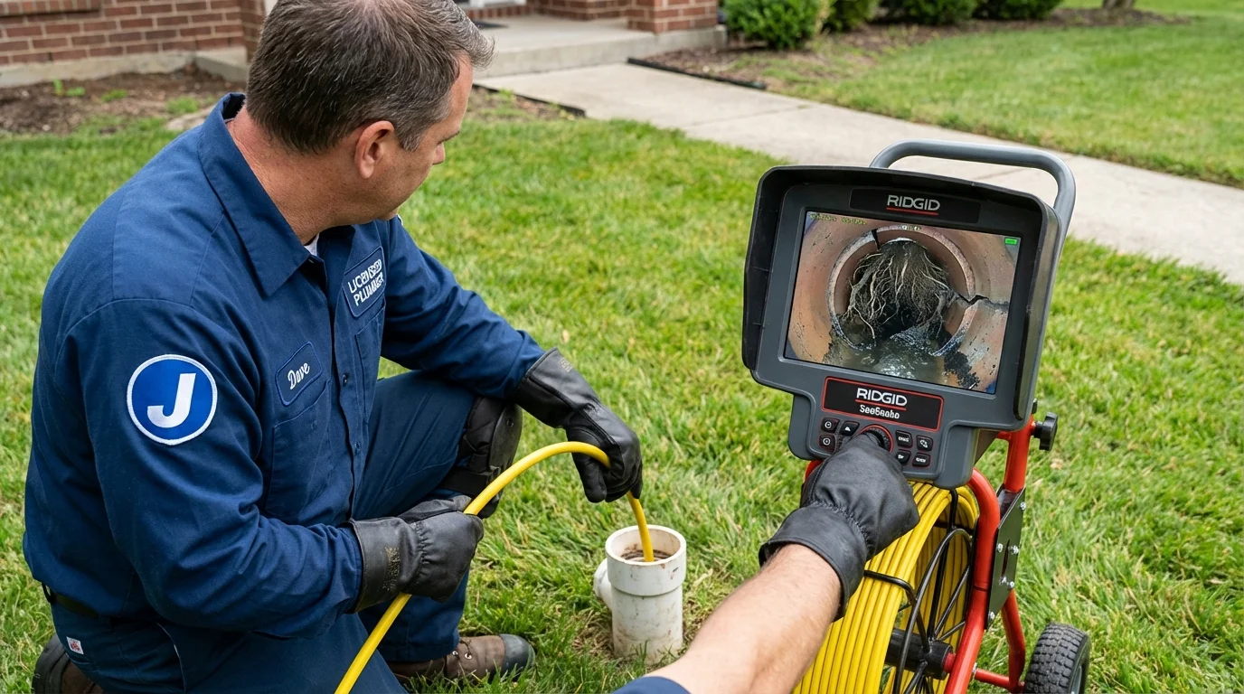 Sewer camera inspection being performed by Johns Plumbing LLC in Breckenridge